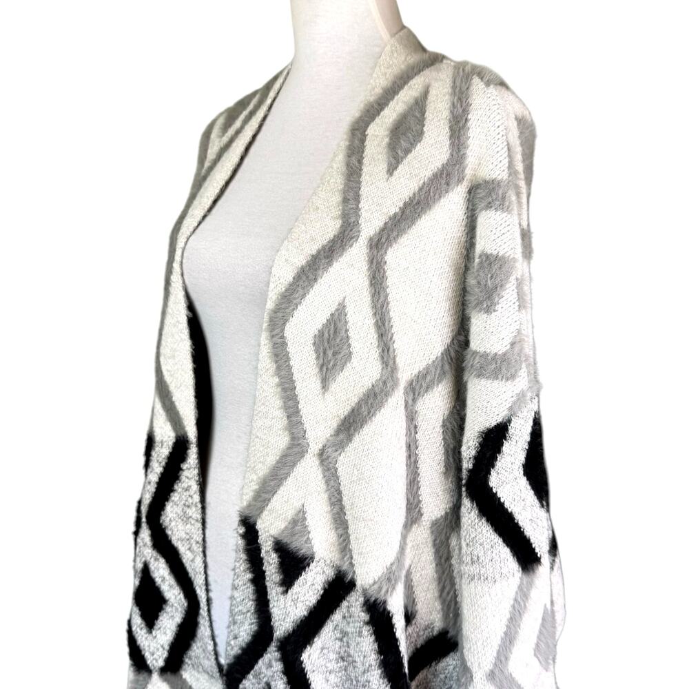 Multiples Gray Black White Three Quarter Sleeve D… - image 5